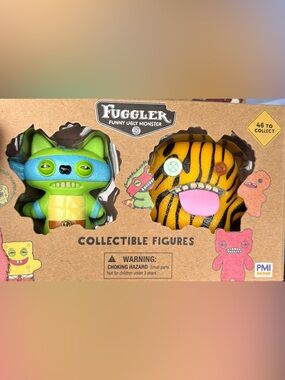 Fuggler Collectible Monster Figures Leonardo ninja turtles is on the left